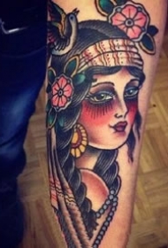 18张old school风格的摩登女郎纹身图案