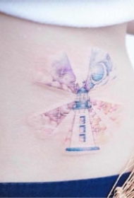 45张适合女生的小清新小彩色纹身图案