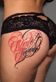 个性的一组花体字英文纹身图案欣赏