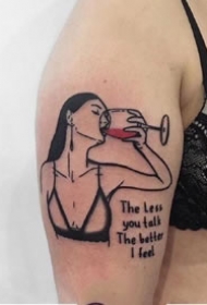 红黑色组成的个性小图纹身图片9张