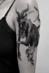 死黑色的一组暗黑个性纹身作品图案