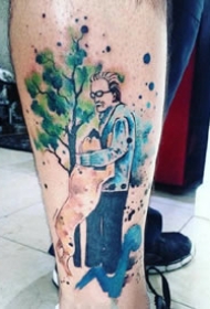 颜色艳丽的一组水彩色纹身作品图案