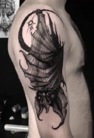 适合遮盖的一组深黑色的暗黑系纹身图片