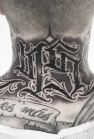 霸气的一组黑色男士花体字纹身图案赏析