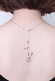 26张适合女孩子的一组简单小清新纹身图案