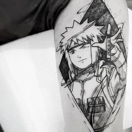 动漫火影忍者的角色鸣人佐助卡卡西纹身图片