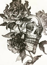 一组金属质感的创意纹身手稿素材缩略频道推荐图