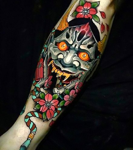 彩色般若：很漂亮的一组彩色般若纹身图案