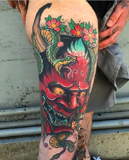 彩色般若：很漂亮的一组彩色般若纹身图案