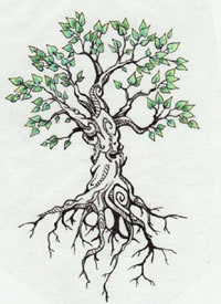27张各种风格的树纹身手稿图案