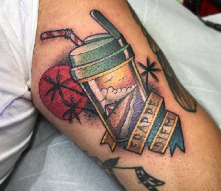 一组玻璃瓶瓶罐罐的纹身图片欣赏