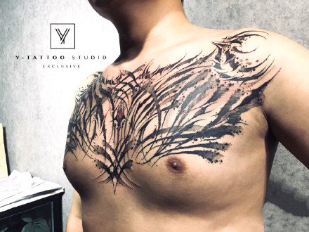 帅气的一组暗黑花体字纹身赏析