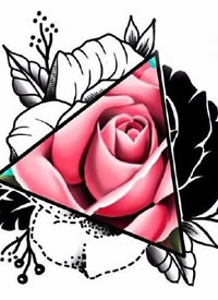 23组超美的几何图形+玫瑰花纹身手稿图案