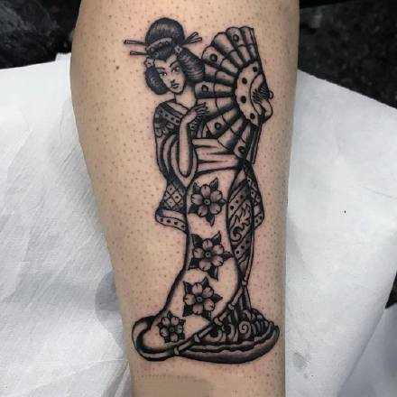 漂亮的一组艺伎纹身图案欣赏