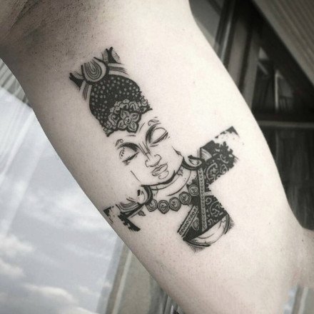 9想很有创意的一组黑灰点刺纹身图案