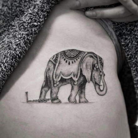 9想很有创意的一组黑灰点刺纹身图案