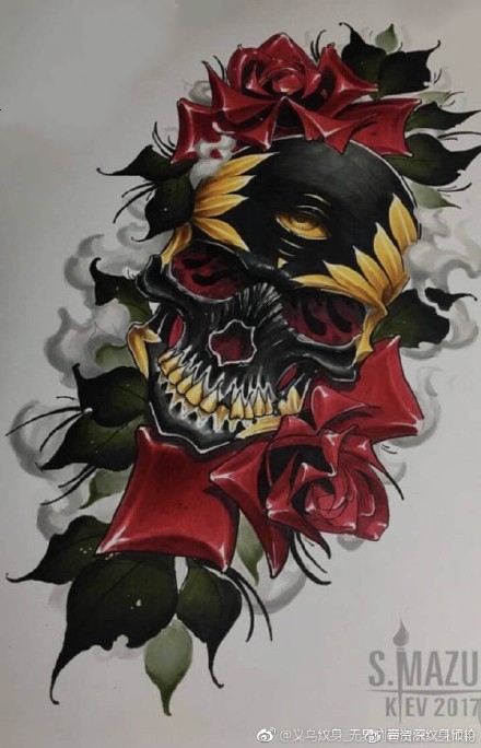 27张新传统风格的炫彩手稿图案