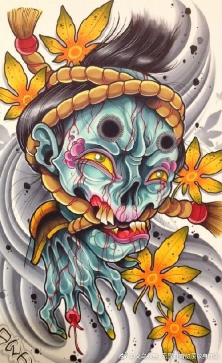 27张新传统风格的炫彩手稿图案