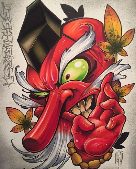 27张新传统风格的炫彩手稿图案