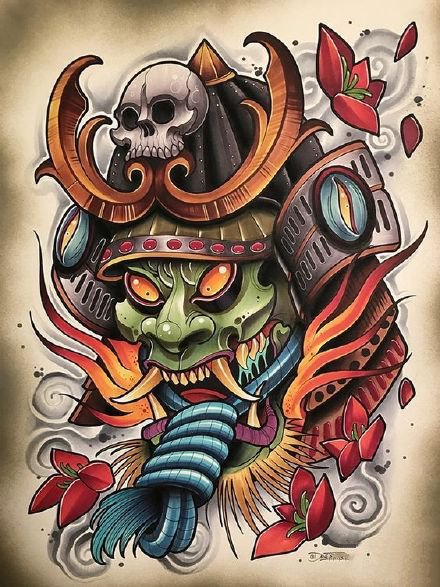 27张新传统风格的炫彩手稿图案