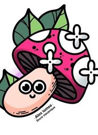 可爱的一组卡通小纹身手稿图片