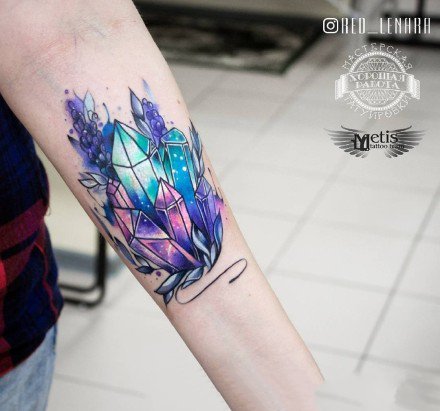 15张好看的小水彩色纹身图案