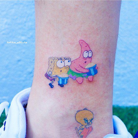 卡通动画海绵宝宝的纹身图片9张