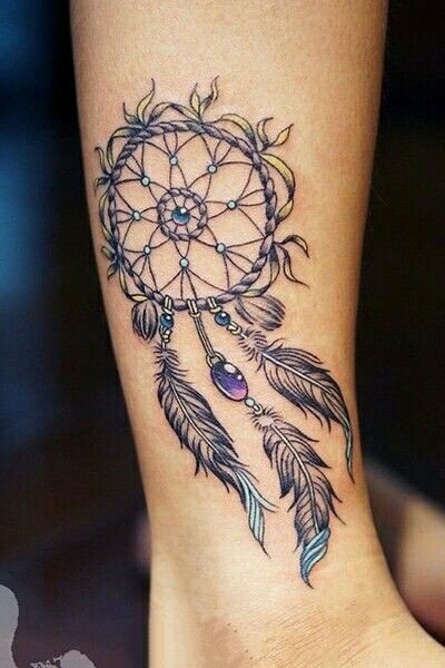 很漂亮的一组捕梦网纹身作品图