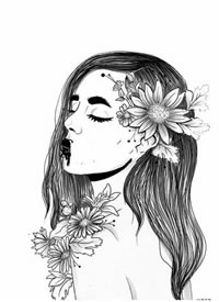 33组抽象黑灰人物创意纹身手稿缩略频道推荐图