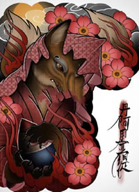 新传统风格的一组半胛纹身手稿