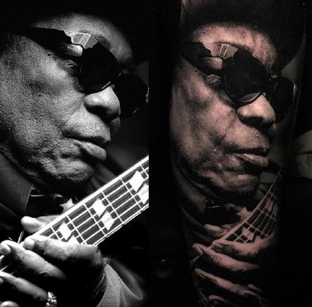 18张欧美大黑灰手臂写实纹身作品图案