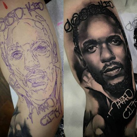 18张欧美大黑灰手臂写实纹身作品图案