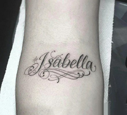 简单的一组创意英文花体字纹身图