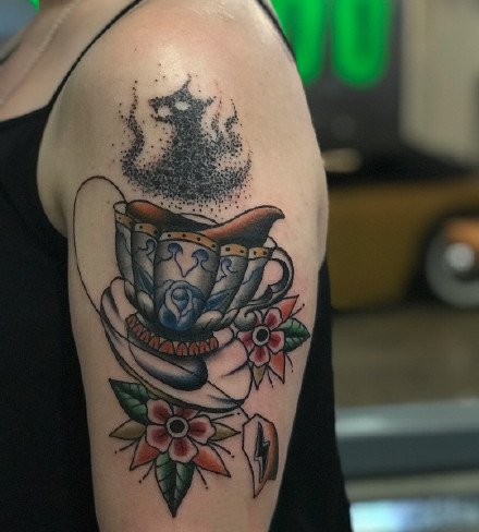 27张咖啡主题的纹身图案欣赏