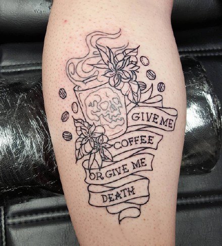 27张咖啡主题的纹身图案欣赏