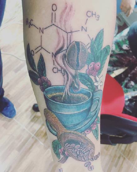 27张咖啡主题的纹身图案欣赏