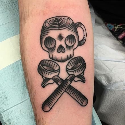 27张咖啡主题的纹身图案欣赏