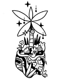 35张个性的黑色小图纹身手稿