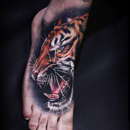 27组大花手背和脚背纹身图案