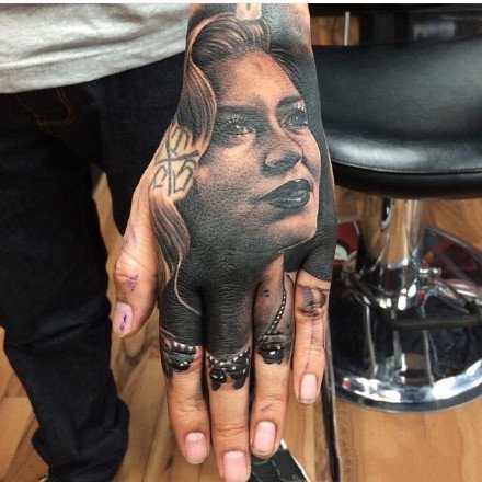 27组大花手背和脚背纹身图案