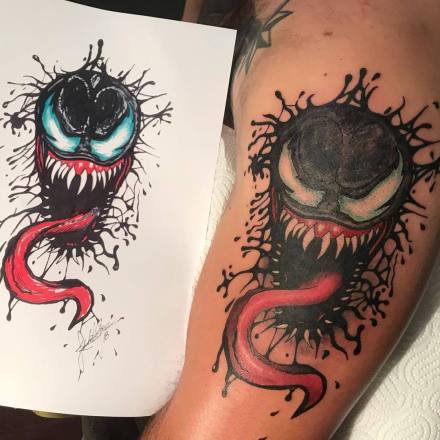 漫威电影毒液的角色纹身图案9张