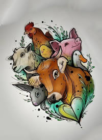 一组好看的小彩色手稿欣赏