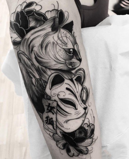 18张好看的暗黑灰创意纹身图案