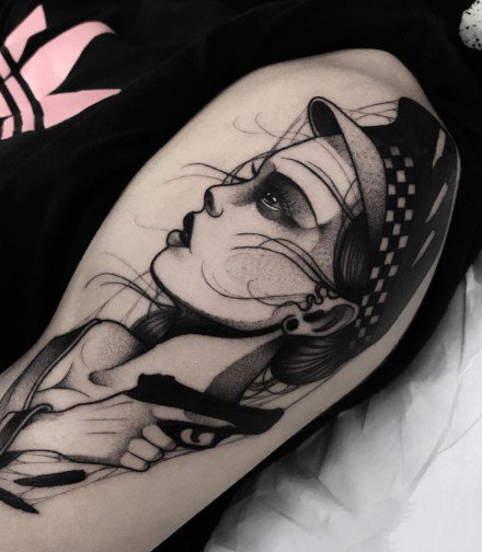 18张好看的暗黑灰创意纹身图案