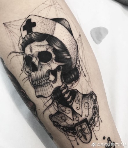 18张好看的暗黑灰创意纹身图案