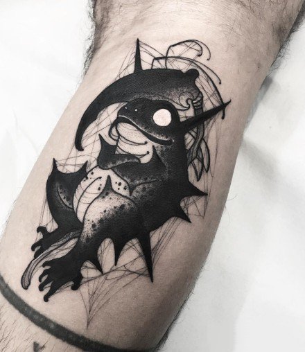 18张好看的暗黑灰创意纹身图案