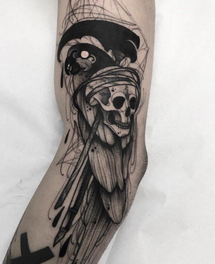 18张好看的暗黑灰创意纹身图案