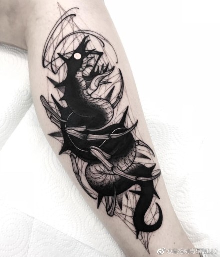 18张好看的暗黑灰创意纹身图案
