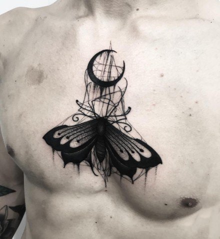 18张好看的暗黑灰创意纹身图案