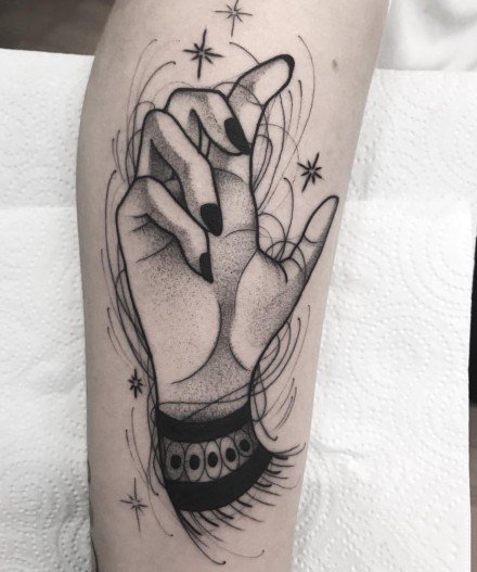 18张好看的暗黑灰创意纹身图案